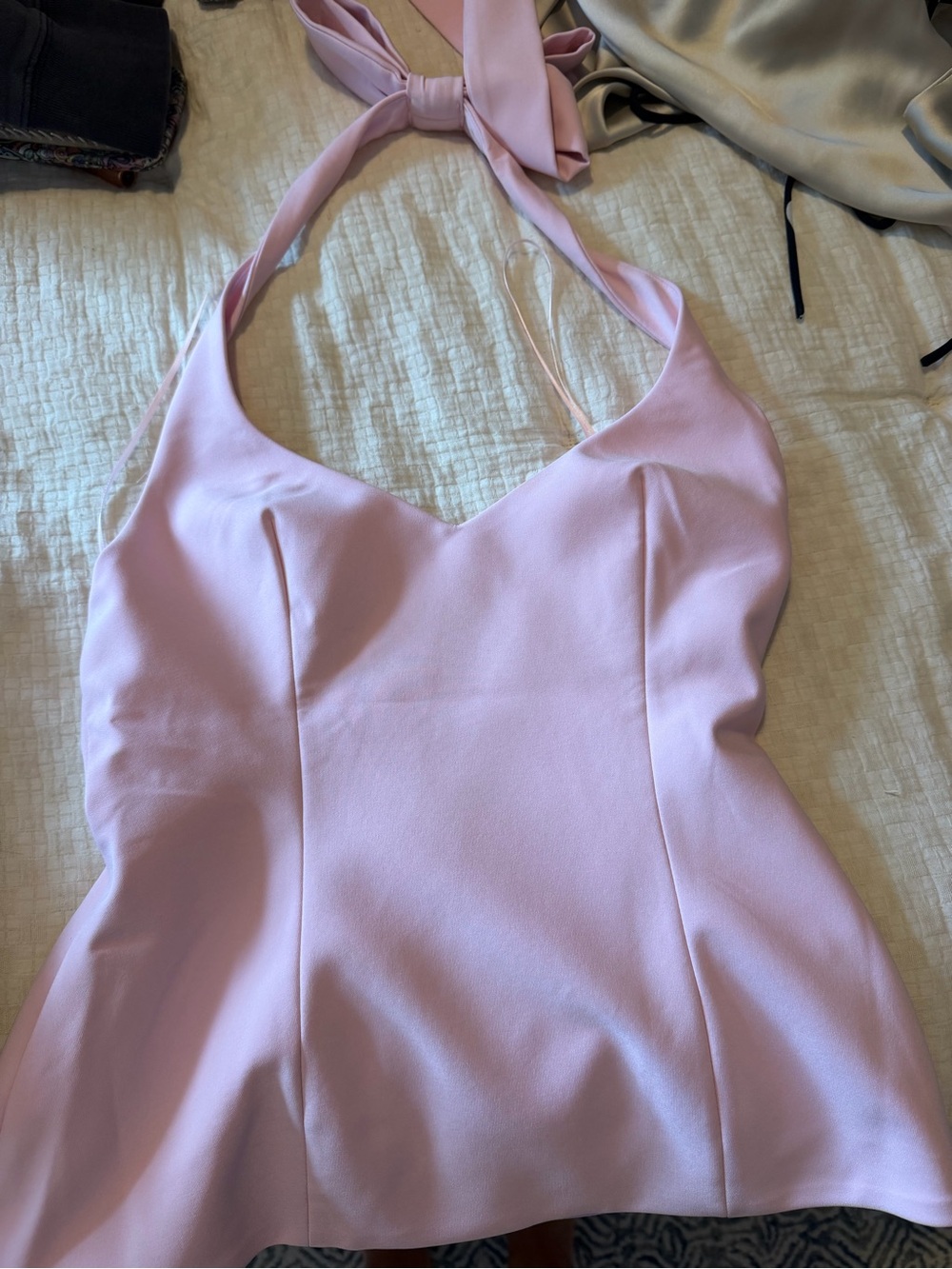 Zara Pink Halter Bodysuit Top